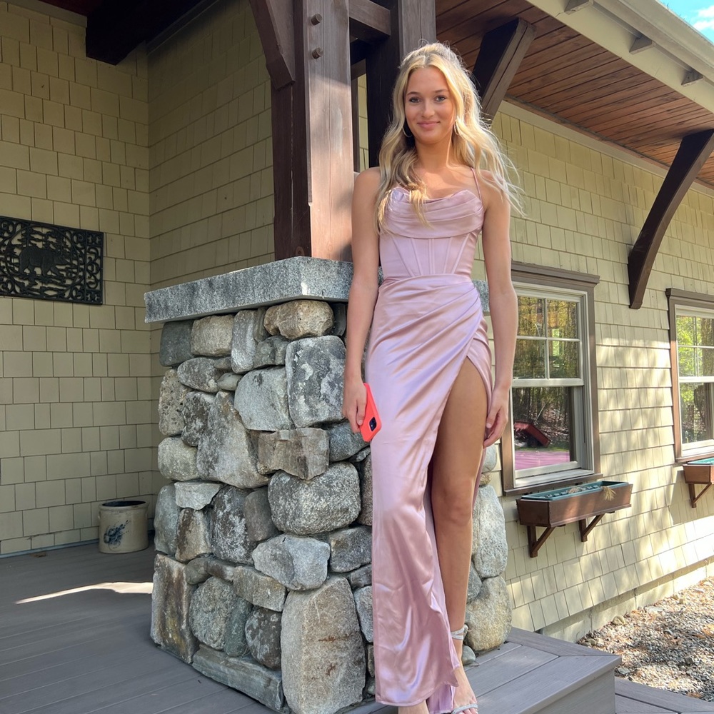 long pink/purple dress